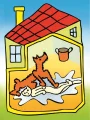 DINO Obrázkové kostky Pejsek a kočička, 12 kostek
