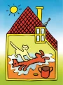 DINO Obrázkové kostky Pejsek a kočička, 12 kostek