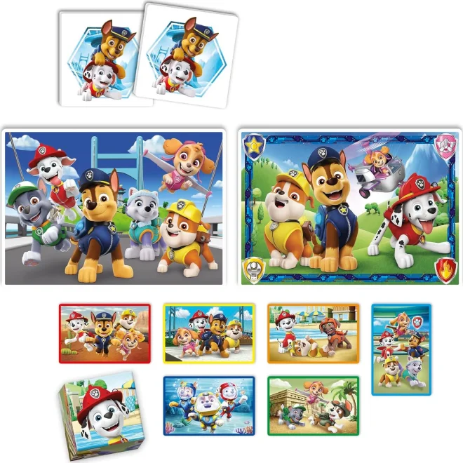 Sada Clementoni Edukit 4v1 Tlapková patrola - puzzle a hry
