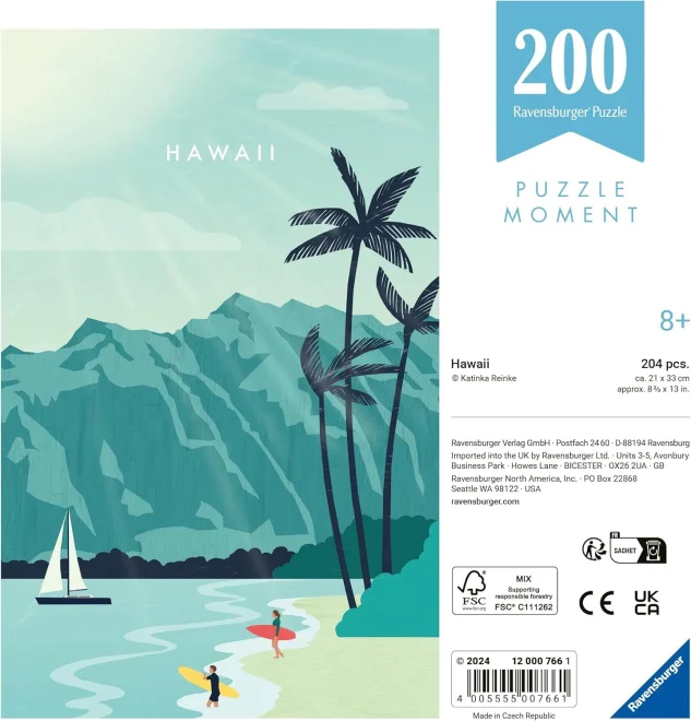 Puzzle Ravensburger 200 dílků Moment: Havaj