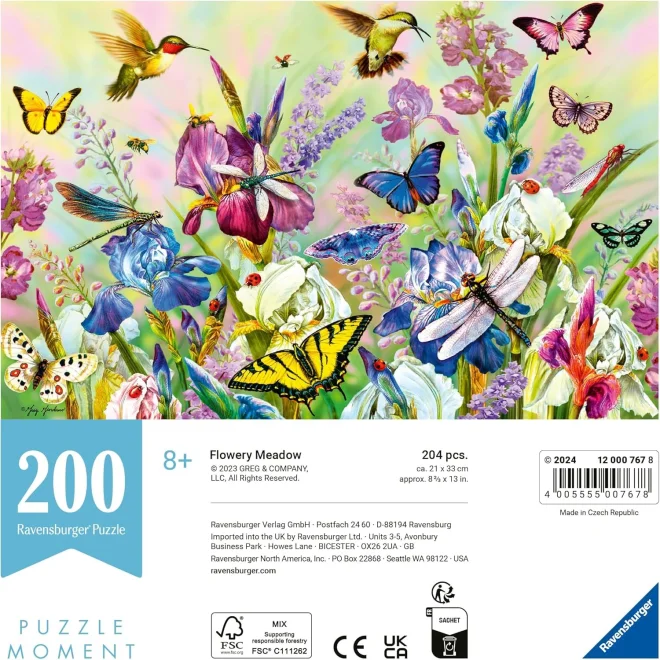 Puzzle Ravensburger 200 dílků Moment: Rozkvetlá louka
