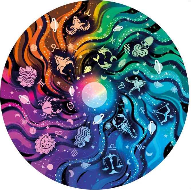 Ravensburger Kulaté puzzle Kruh barev: Astrologie 500 dílků