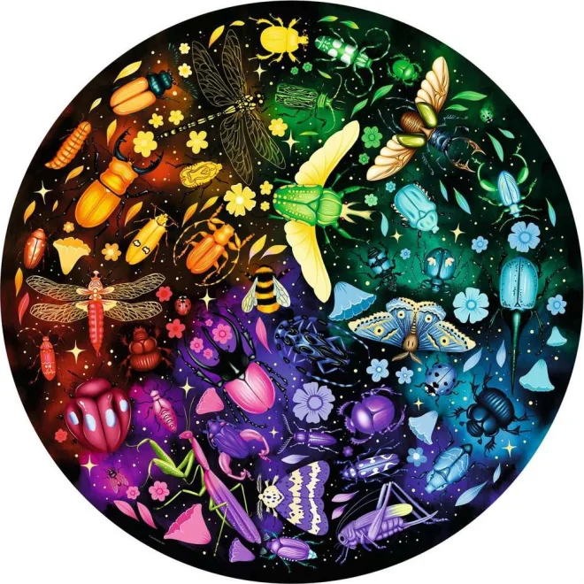 Ravensburger Kulaté puzzle Kruh barev: Svět hmyzu 500 dílků