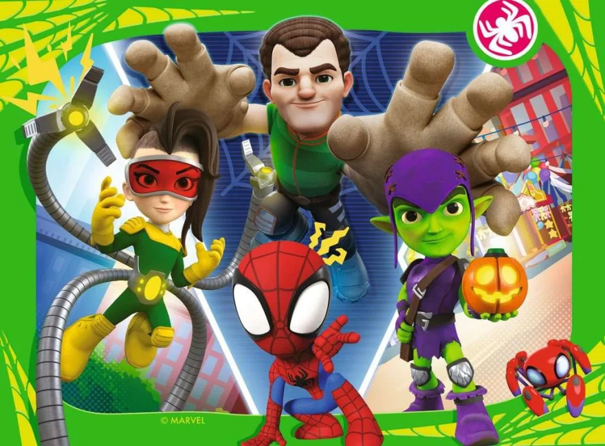 Ravensburger Puzzle Spidey a jeho úžasní přátelé 4v1 (12, 16, 20, 24 dílků)