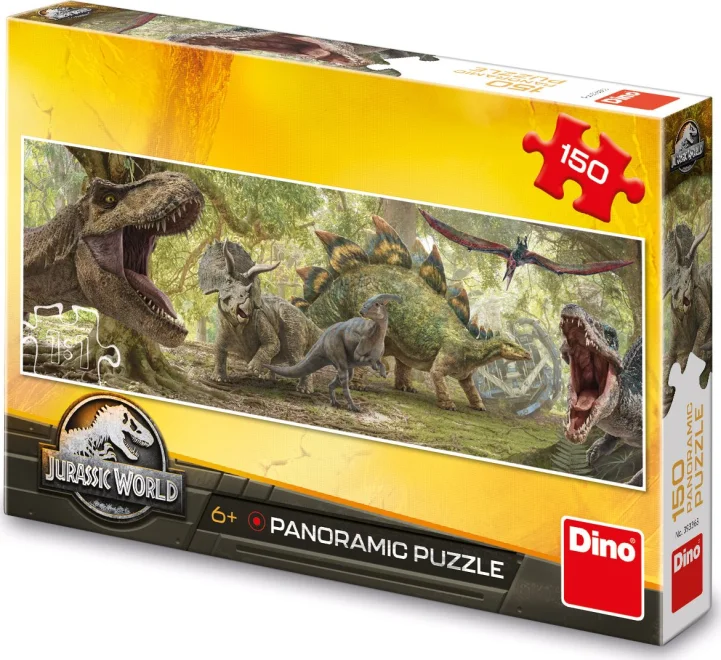 DINO Panoramatické puzzle Jurský svět 150 dílků