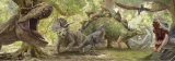 DINO Panoramatické puzzle Jurský svět 150 dílků