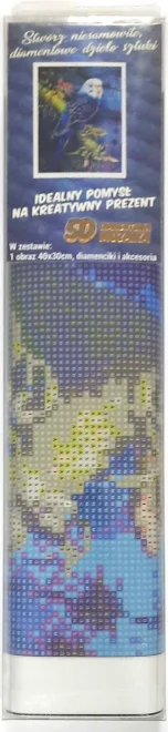 NORIMPEX Diamantové malování Modrá andulka 40x30cm