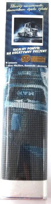 NORIMPEX Diamantové malování Stříbrný kamion Man 40x30cm