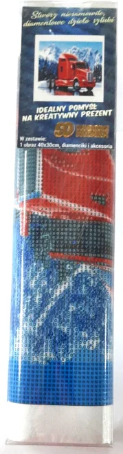 NORIMPEX Diamantové malování Červený kamion Kenworth 40x30cm