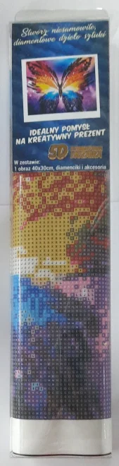 NORIMPEX Diamantové malování Barevný motýl 40x30cm