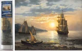 NORIMPEX Diamantové malování Lodě v zátoce 40x30cm