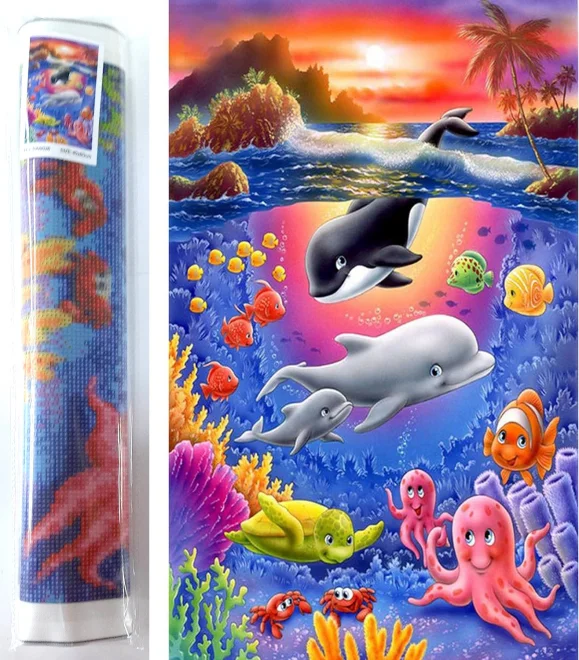 NORIMPEX Diamantové malování Podmořský svět 80x40cm