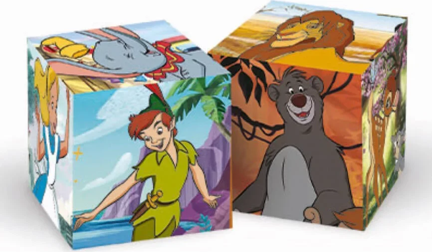 CLEMENTONI Obrázkové kostky Disney pohádky, 6 kostek