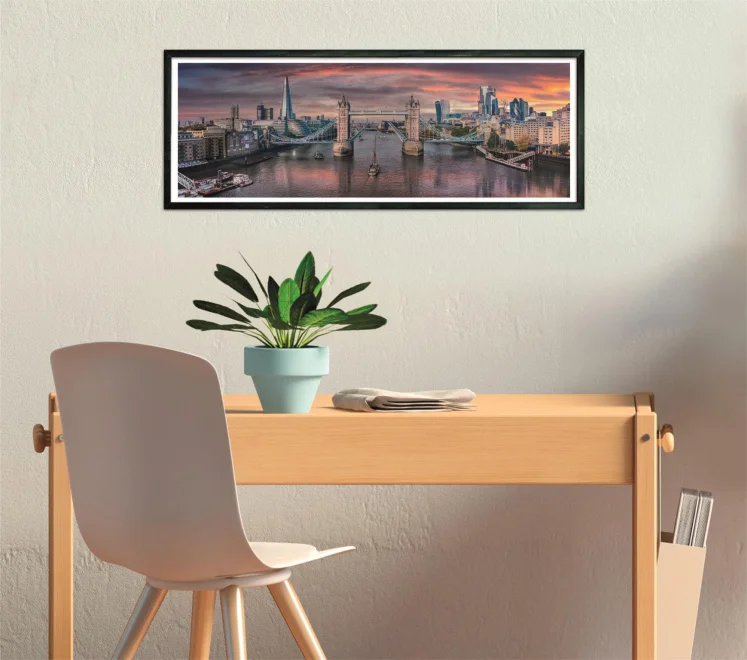 CLEMENTONI Panoramatické puzzle Přes řeku Temži 1000 dílků