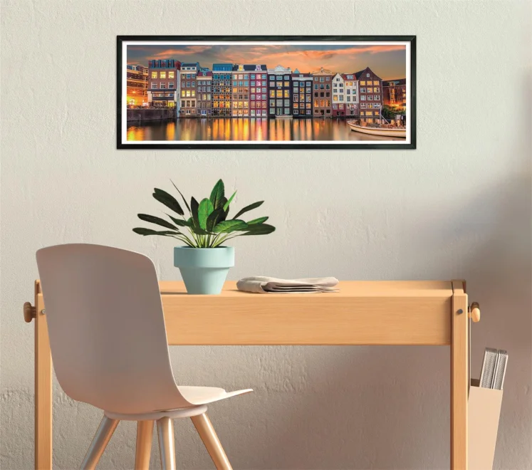 CLEMENTONI Panoramatické puzzle Zářivý Amsterdam 1000 dílků