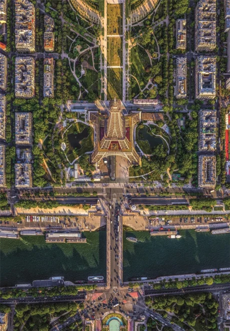 CLEMENTONI Puzzle Let nad Paříží 1500 dílků