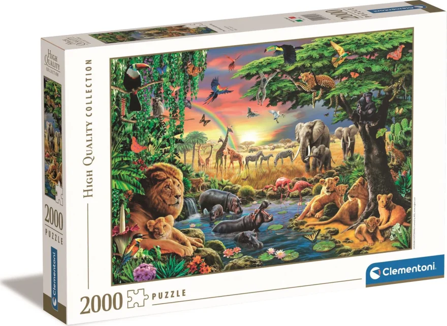 CLEMENTONI Puzzle Africké setkání 2000 dílků