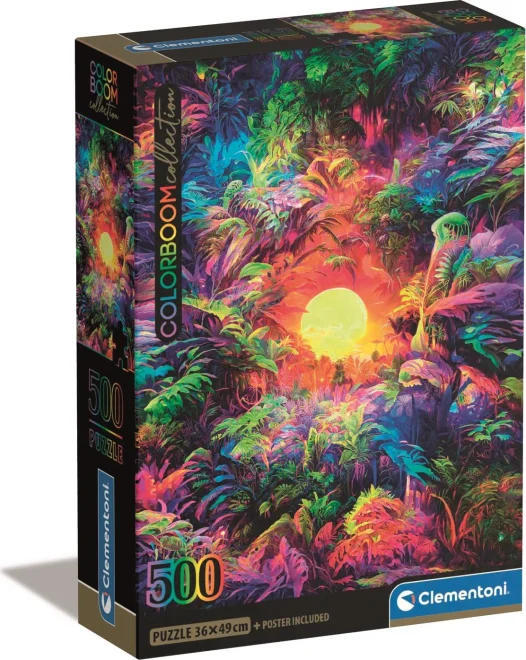 CLEMENTONI Puzzle ColorBoom: Východ slunce v džungli 500 dílků