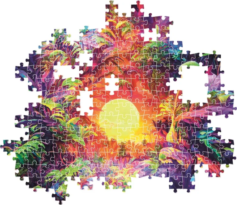 CLEMENTONI Puzzle ColorBoom: Východ slunce v džungli 500 dílků