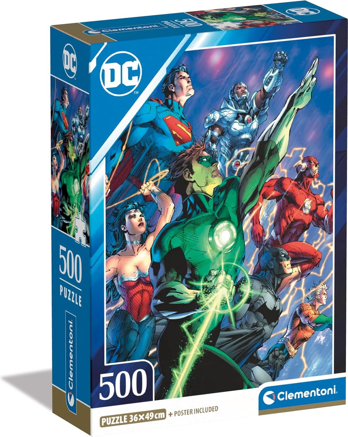 CLEMENTONI Puzzle DC Comics: Liga Spravedlnosti 500 dílků