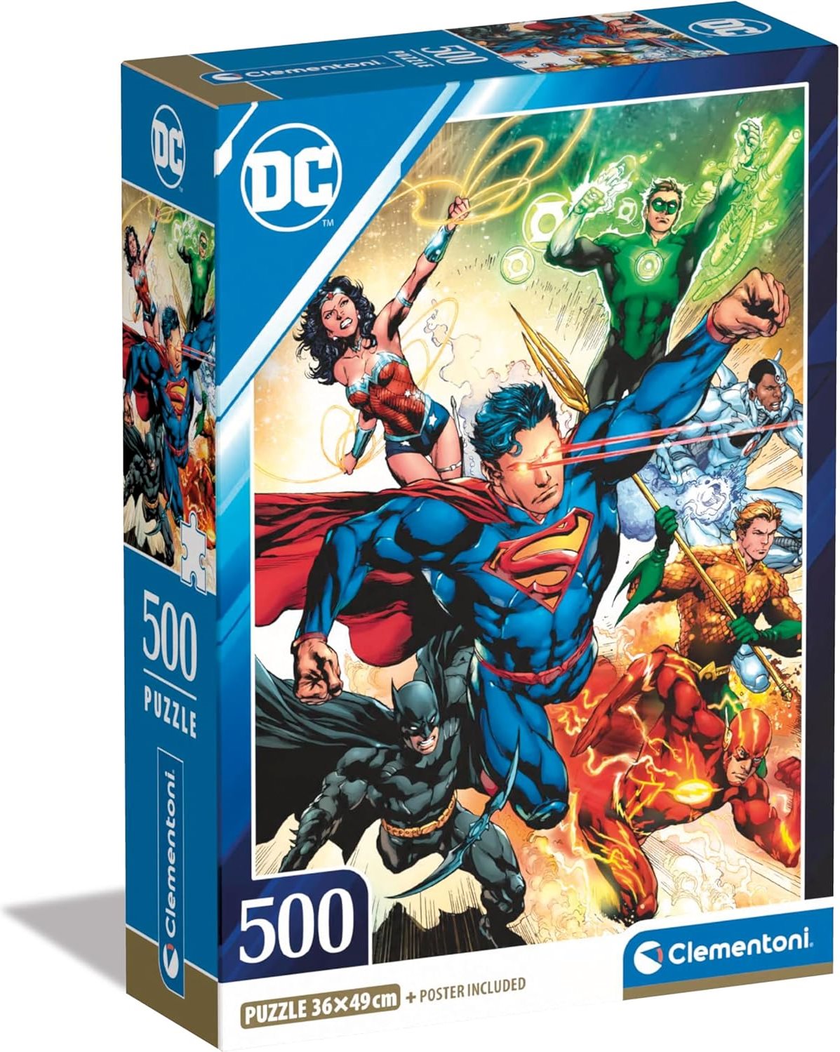 CLEMENTONI Puzzle DC Comics: Liga Spravedlnosti 500 dílků