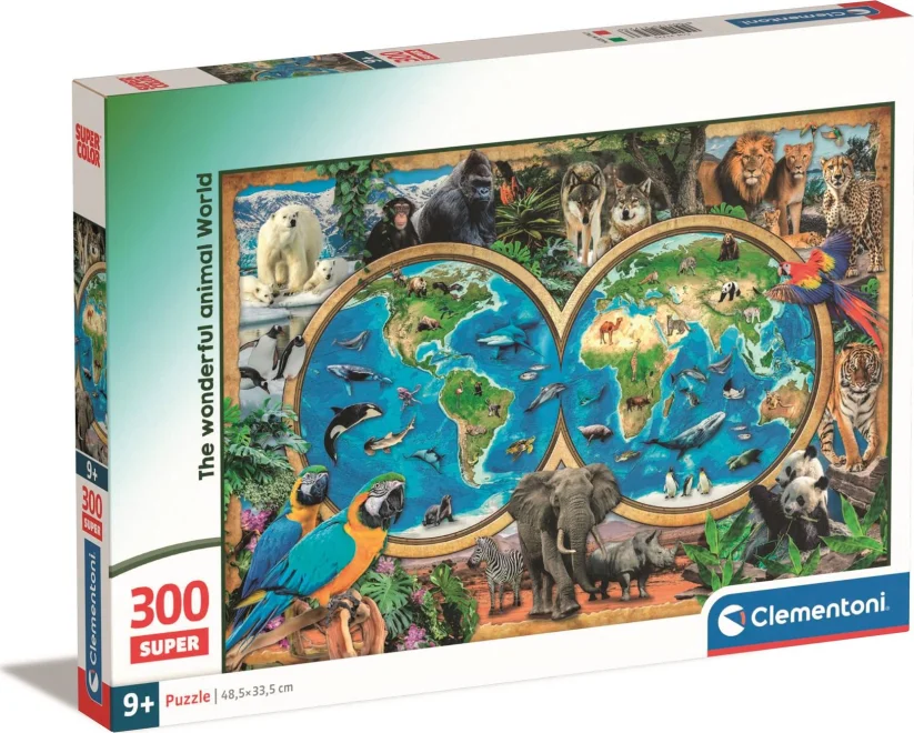 CLEMENTONI Puzzle Úžasný svět zvířat 300 dílků