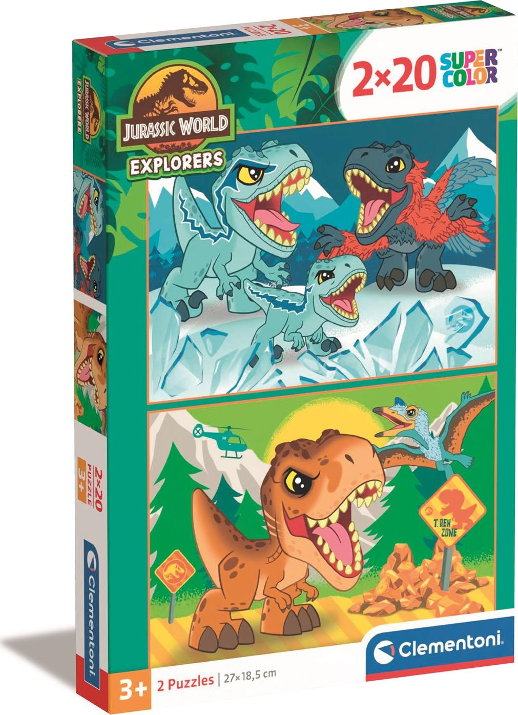 CLEMENTONI Puzzle Jurský svět 2x20 dílků