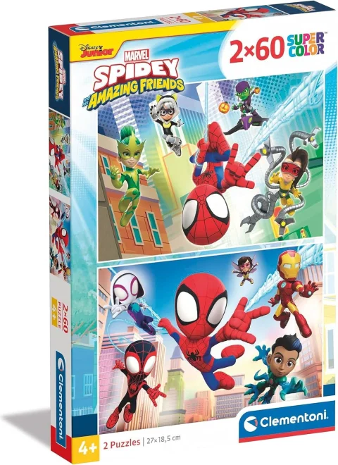 CLEMENTONI Puzzle Spidey a jeho úžasní přátelé 2x60 dílků