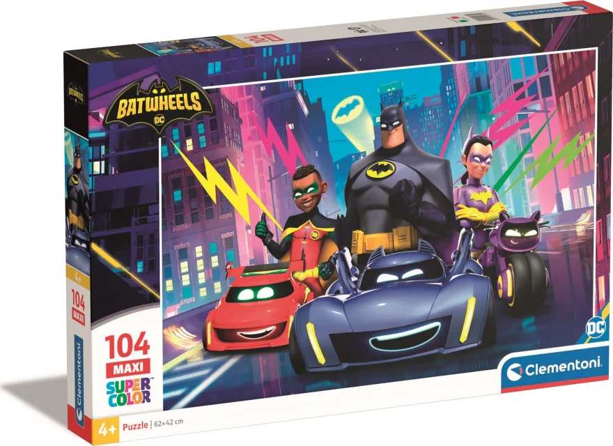 CLEMENTONI Puzzle Batwheels MAXI 104 dílků