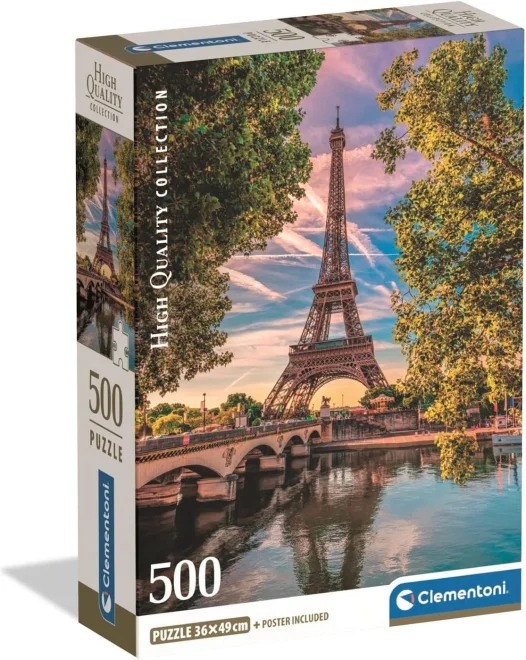 CLEMENTONI Puzzle Podél řeky Seiny 500 dílků