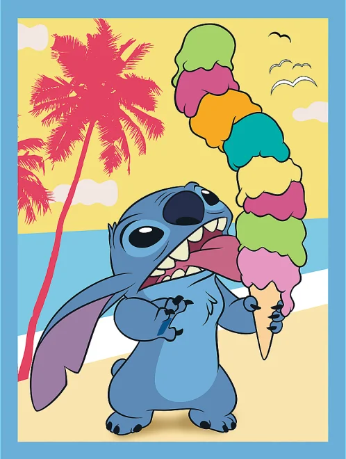 TREFL Sada 3v1 Lilo&Stitch: Šťastný den (2x puzzle + pexeso)
