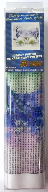 NORIMPEX Diamantové malování Labutí láska 40x30cm