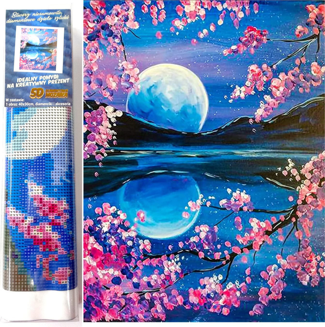 NORIMPEX Diamantové malování Vycházející měsíc 40x30cm