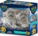 Puzzle s 3D efektem Prime 3D 100 dílků Animal Planet Ohrožené druhy: Sněžní leopardi