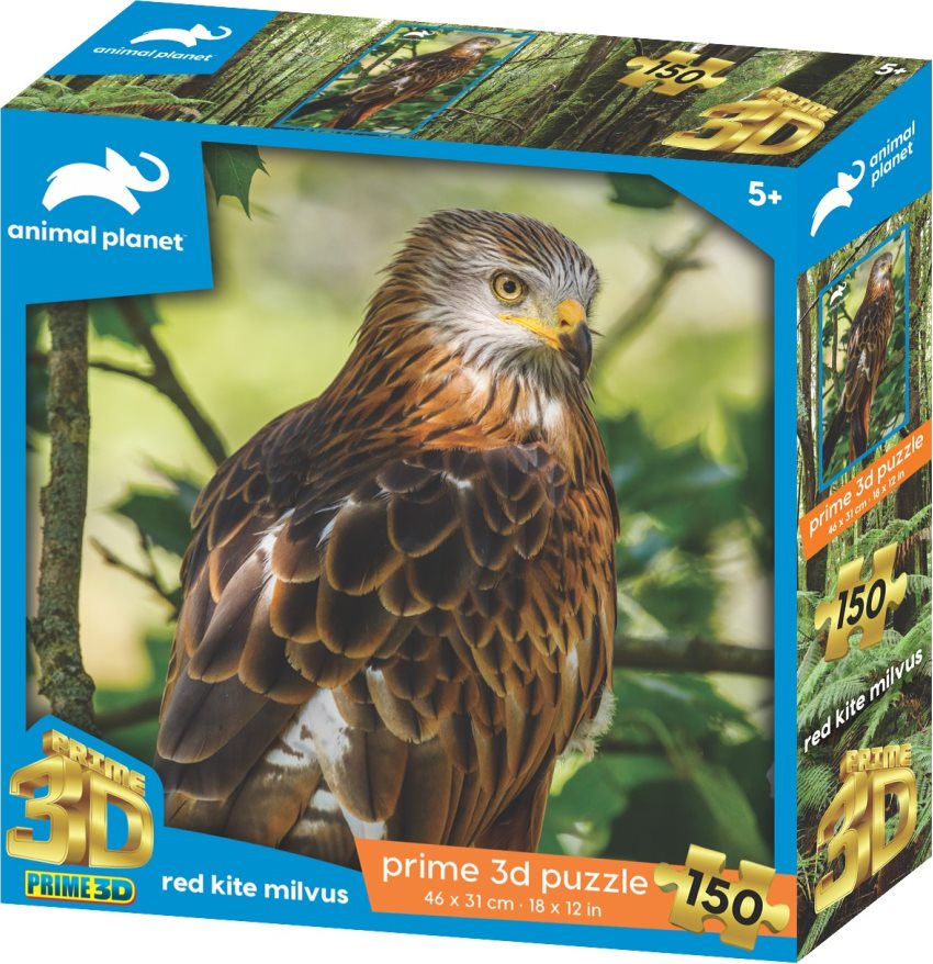 Puzzle s 3D efektem Prime 3D 150 dílků Animal Planet: Luňák červený