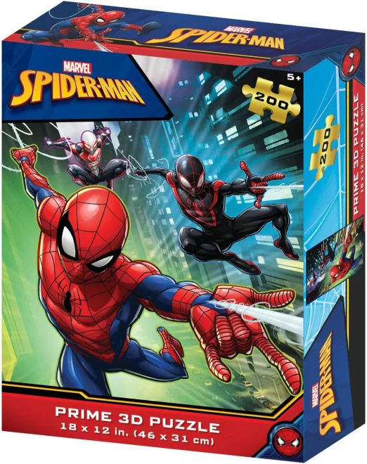 Puzzle s 3D efektem Prime 3D 200 dílků Spider-Man: Paralelní světy
