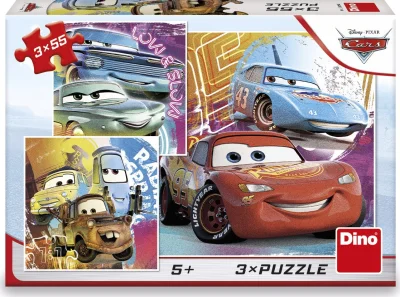 Puzzle Cars: kamarádii 3x55 dílků