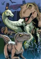 DINO Svítící puzzle Jurský Svět XL 100 dílků