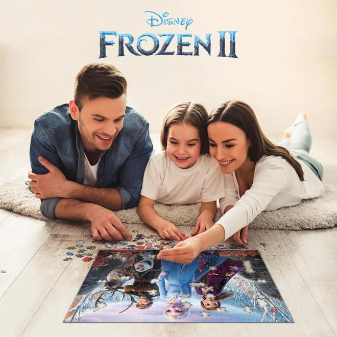 Puzzle s 3D efektem Prime 3D 500 dílků Ledové království: Spolu