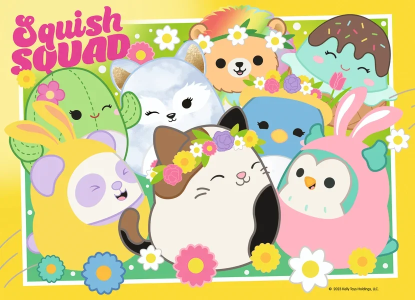RAVENSBURGER Puzzle Squishmallows 4x100 dílků