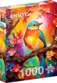 Enjoy Puzzle Barevný ptáček 1000 dílků