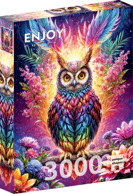 Enjoy Puzzle Neonová sova 3000 dílků