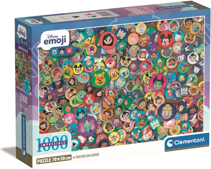 CLEMENTONI Puzzle Impossible Disney placky 1000 dílků