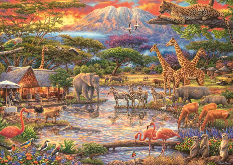 SCHMIDT Puzzle Ráj pod Kilimandžárem 500 dílků