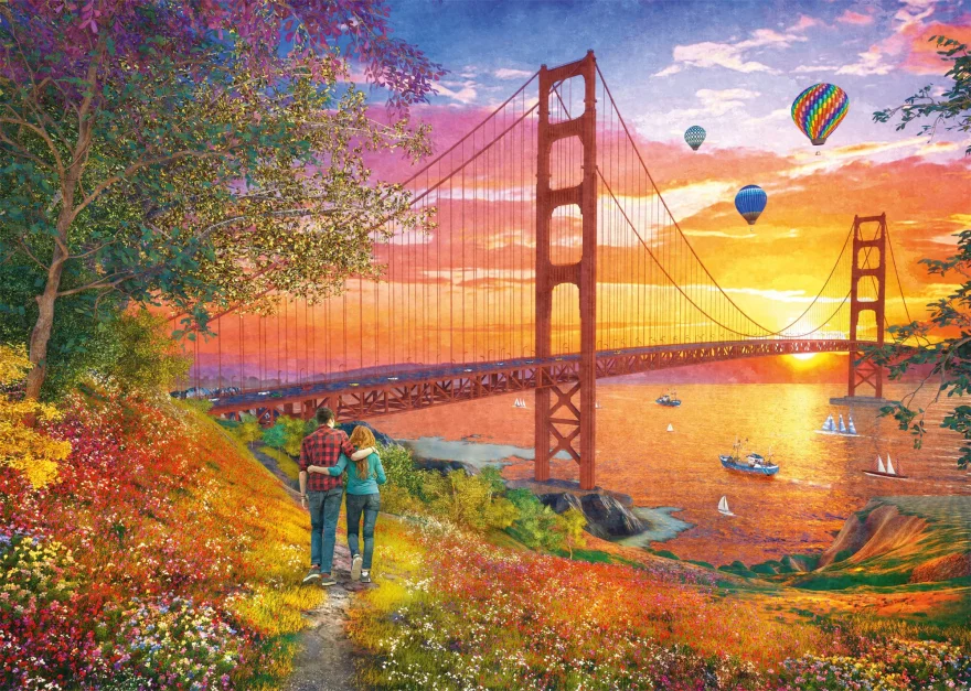 SCHMIDT Puzzle Procházka k mostu Golden Gate 2000 dílků