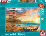 SCHMIDT Puzzle Západ slunce nad zátokou s majákem 1000 dílků