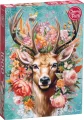 CHERRY PAZZI Puzzle Jelen v květinách 1000 dílků