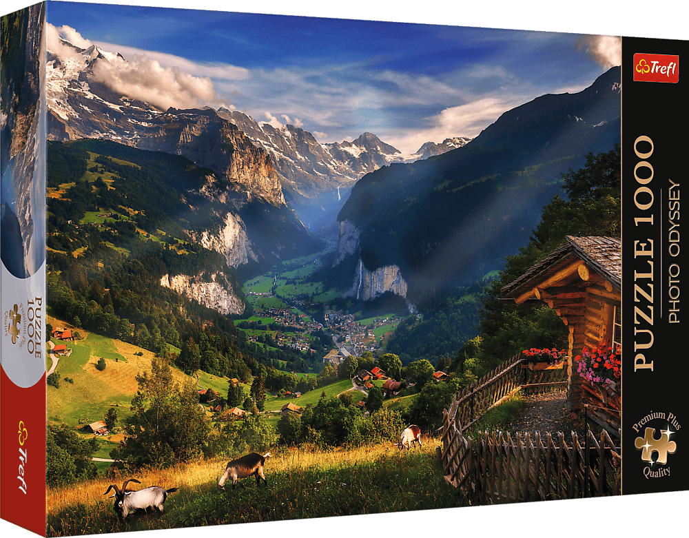 TREFL Puzzle Premium Plus Photo Odyssey: Lauterbrunnen, Švýcarsko 1000 dílků