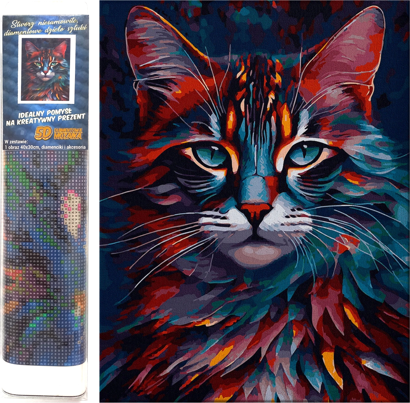 NORIMPEX Diamantové malování Upřený pohled 40x30cm