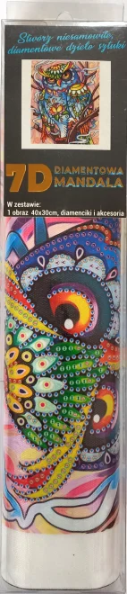 NORIMPEX Diamantové malování 7D Hlídkující sova 40x30cm
